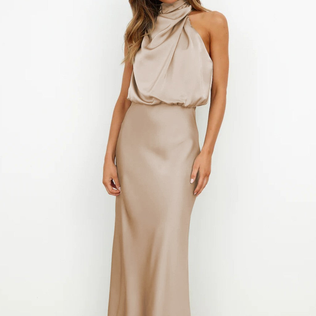 Fitted summer dress styled with heels for a night out