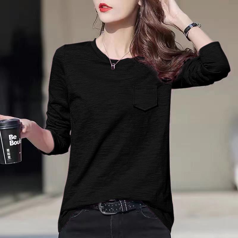 Casual pure color long sleeve cotton shirt
