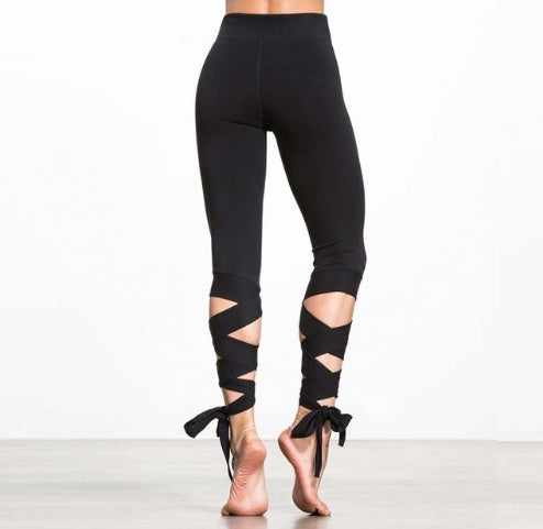 Compression leggings with body-sculpting fit