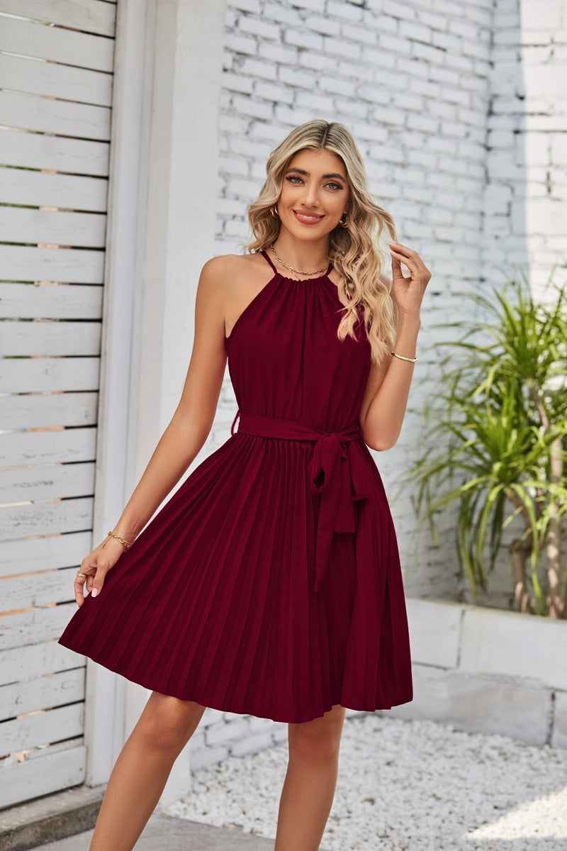 Trendy INS-style sleeveless dress for night out and events