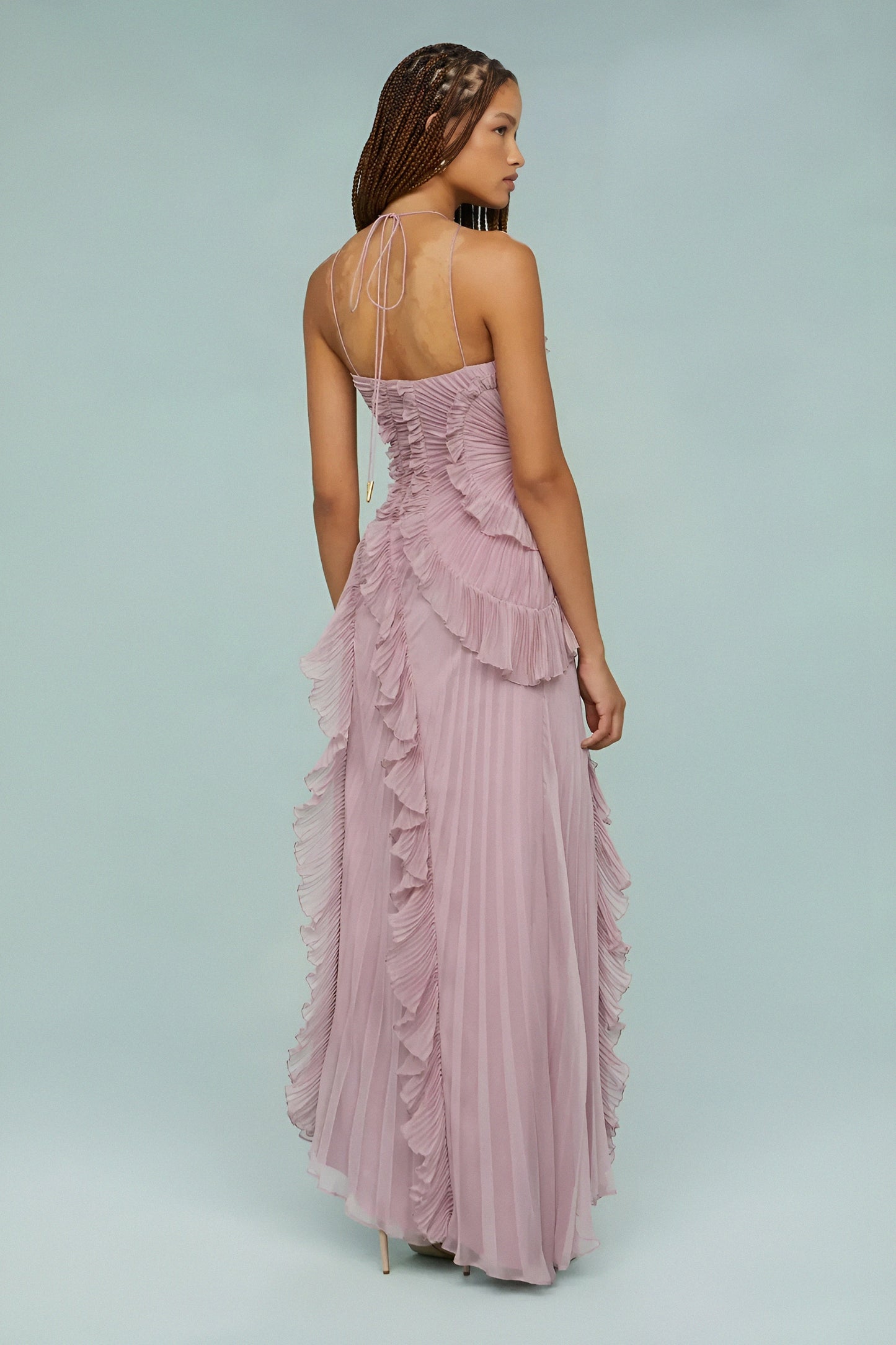Stylish chiffon personality dress with modern fit