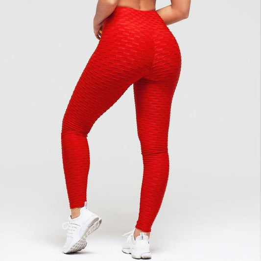 Model wearing booty lifting scrunch leggings