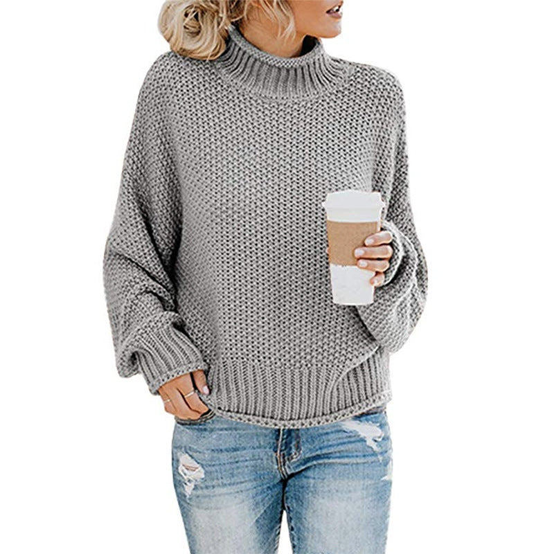Autumn outfit featuring Gardian thick knit turtleneck sweater