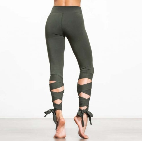High-rise leggings styled for gym and yoga